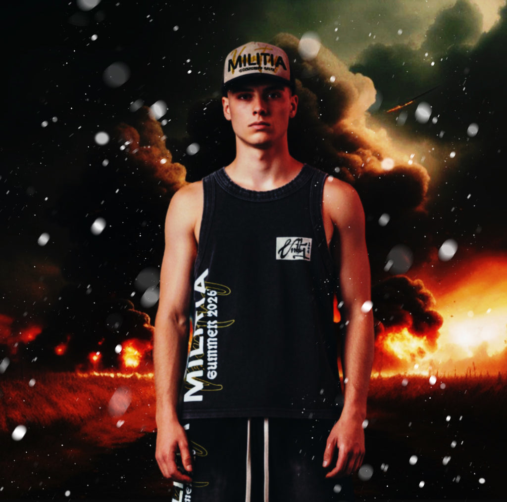 militia 26' vintage tank top