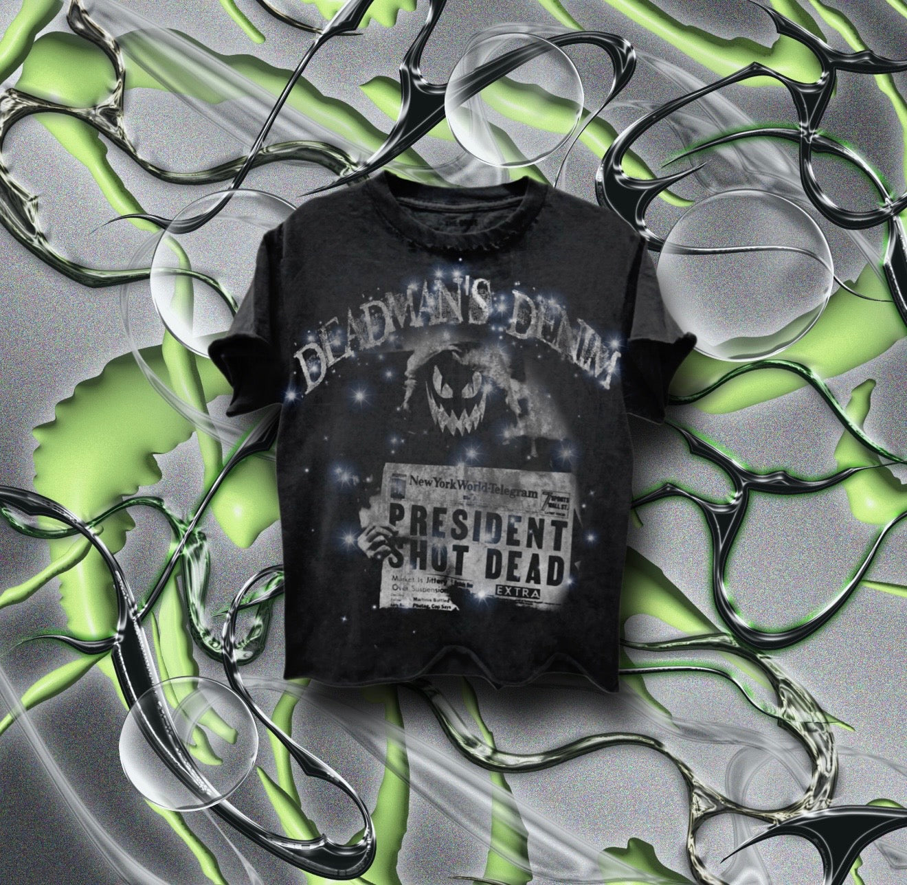 deadmans denim tee